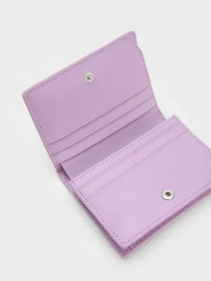 Open Lavender Leather Wallet Wallpaper
