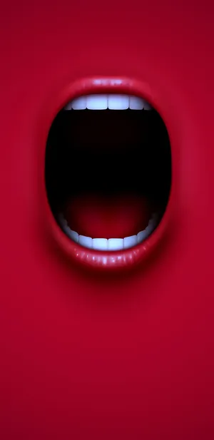 Open Mouth Red Backdrop Dental Health Wallpaper