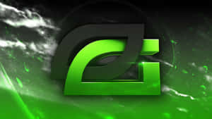 Optic Gaming Logo Green Abstract Background Wallpaper