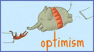Optimistic Animals On Trapeze Wallpaper