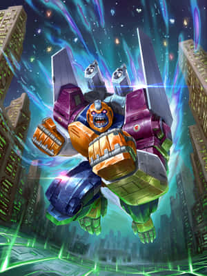 Optimus Primal Aurora Backdrop Wallpaper