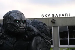 Optimus Primal Statue Sky Safari Wallpaper