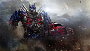 Optimus Prime Heroic Stance Wallpaper