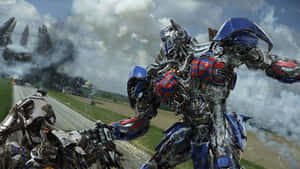 Optimus Prime In Battle Wallpaper