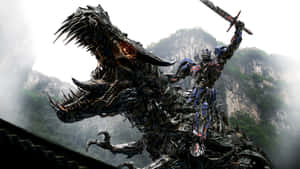 Optimus Prime Riding Dragon Wallpaper