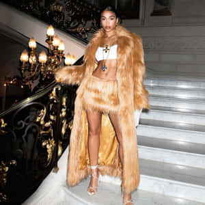 Opulent Fur Coat Luxury Aesthetic Wallpaper