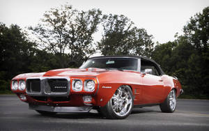 Orange 1969 Pontiac Firebird Wallpaper