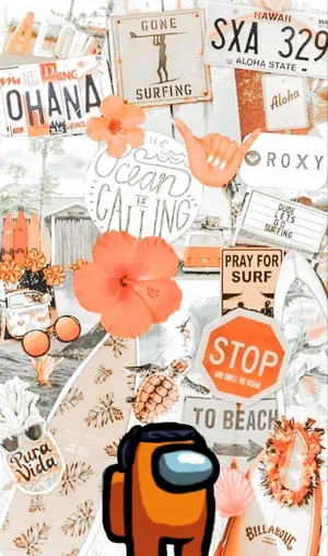 Orange Aesthetic Among Us Iphone Wallpaper