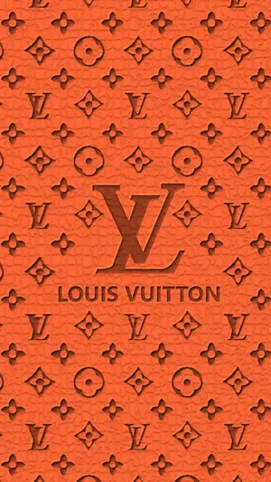 Orange Aesthetic Louis Vuitton Phone Wallpaper