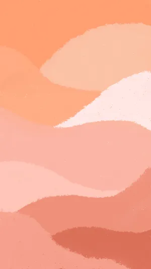 Orange Aesthetic Waves Painting Wallpaper