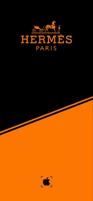 Orange And Black Hermes Apple Wallpaper