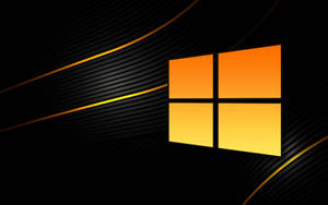 Orange And Black Windows 10 Hd Wallpaper