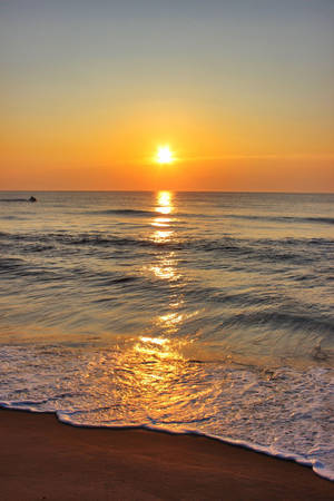 Orange And Blue Sky Virginia Beach Wallpaper