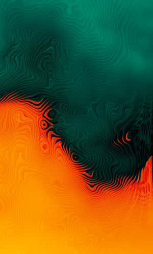 Orange And Teal In Blurry Design Wallpaper