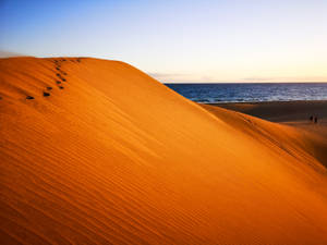 Orange And Yellow Sand Dunes Wallpaper