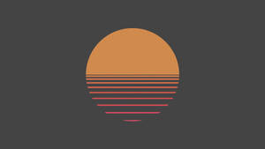 Orange Circle Sunset Wallpaper