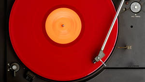 Orange Circle Vinyl Record Wallpaper