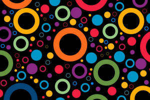 Orange Circles And Colors Wallpaper