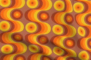 Orange Groovy Retro Wallpaper