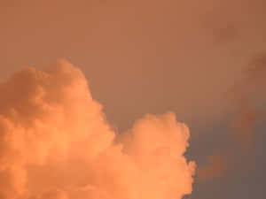 Orange Grunge Cloudscape Aesthetic Wallpaper