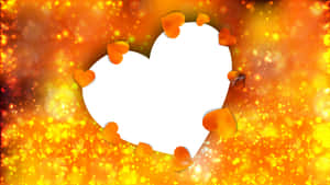 Orange Heart: Symbol Of Passion And Creativity Wallpaper