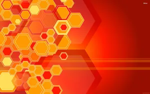 Orange Hexagons Abstract Wallpaper