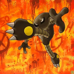 Orange Hitmonlee Wallpaper