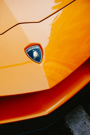 Orange Hood Lamborghini Galaxy Wallpaper