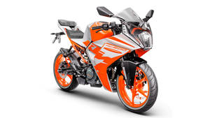 Orange Ktm Rc 200 Profile Wallpaper