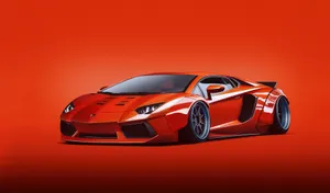 Orange Lamborghini Aventador Profile Wallpaper