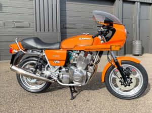 Orange Laverda Jota Motorcycle Wallpaper
