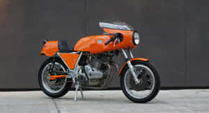 Orange Laverda Vintage Motorcycle Wallpaper