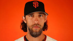 Orange Madison Bumgarner Close Up Wallpaper