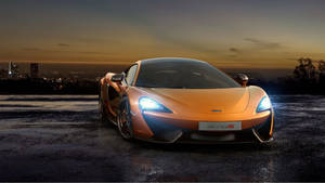 Orange Mclaren 570s Car Wallpaper