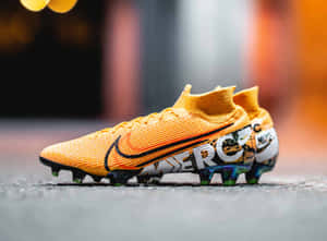 Orange Nike Mercurial Soccer Cleat Wallpaper