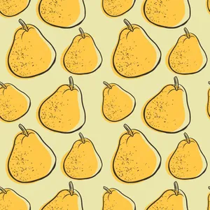 Orange Pear Fruits Poster Wallpaper