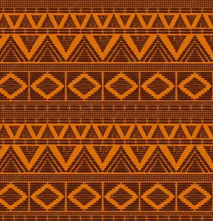 Orange Tribal Pattern Wallpaper