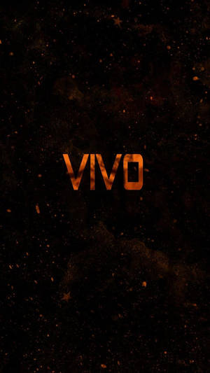 Orange Vivo Logo Dark Wallpaper