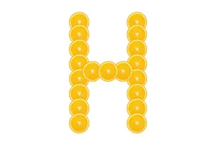 Orangey Letter H Wallpaper