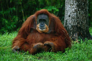 Orangutanin Natural Habitat Wallpaper