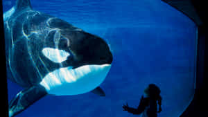 Orca Encounter Aquarium Wallpaper