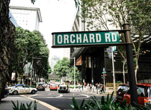 Orchard Road Sign Singapore Wallpaper