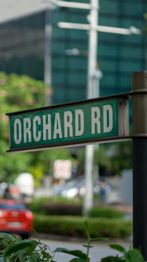 Orchard Road Sign Singapore Wallpaper