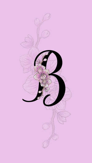 Orchid Letter B Wallpaper