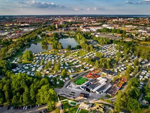 Orebro Aerial View Camping Site Sweden Wallpaper