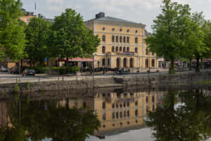 Orebro Classic Architecture Reflection Wallpaper