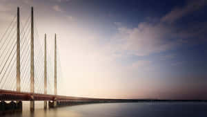 Oresund Bridge Vignette Effect Wallpaper