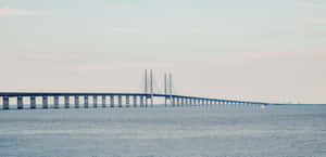 Oresund Bridge Wide Angle Shot Wallpaper