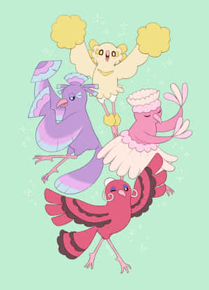 Oricorio Style Illustration Wallpaper