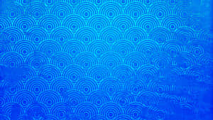 Oriental Blue Wave Pattern Wallpaper